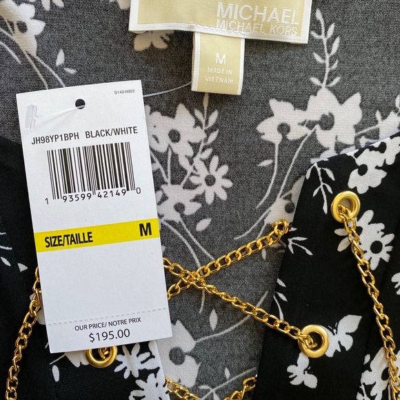 Floral black mini dress from Michael Kors - Picture 3 of 4